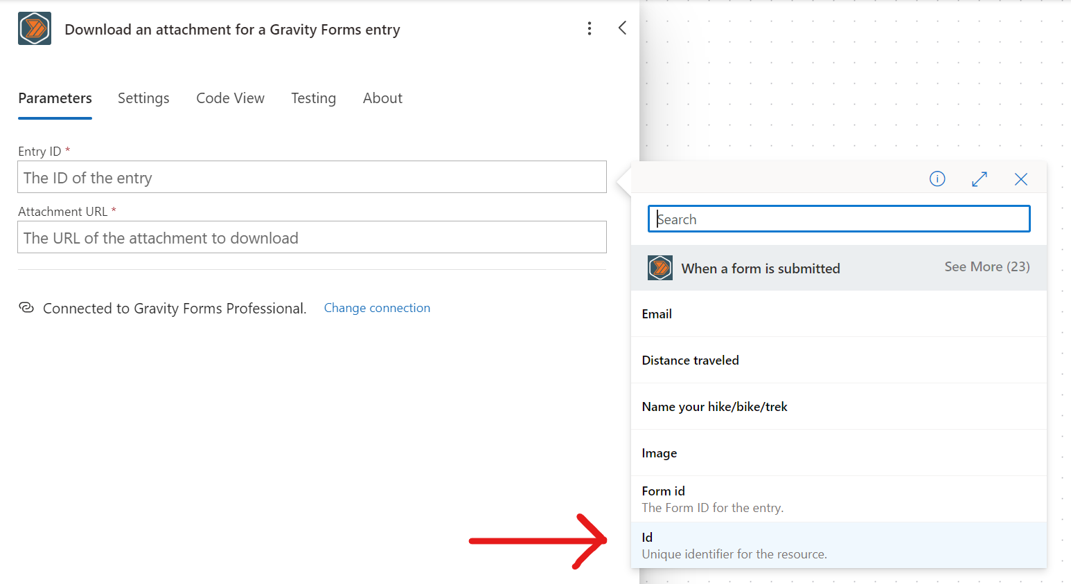 Select Entry ID