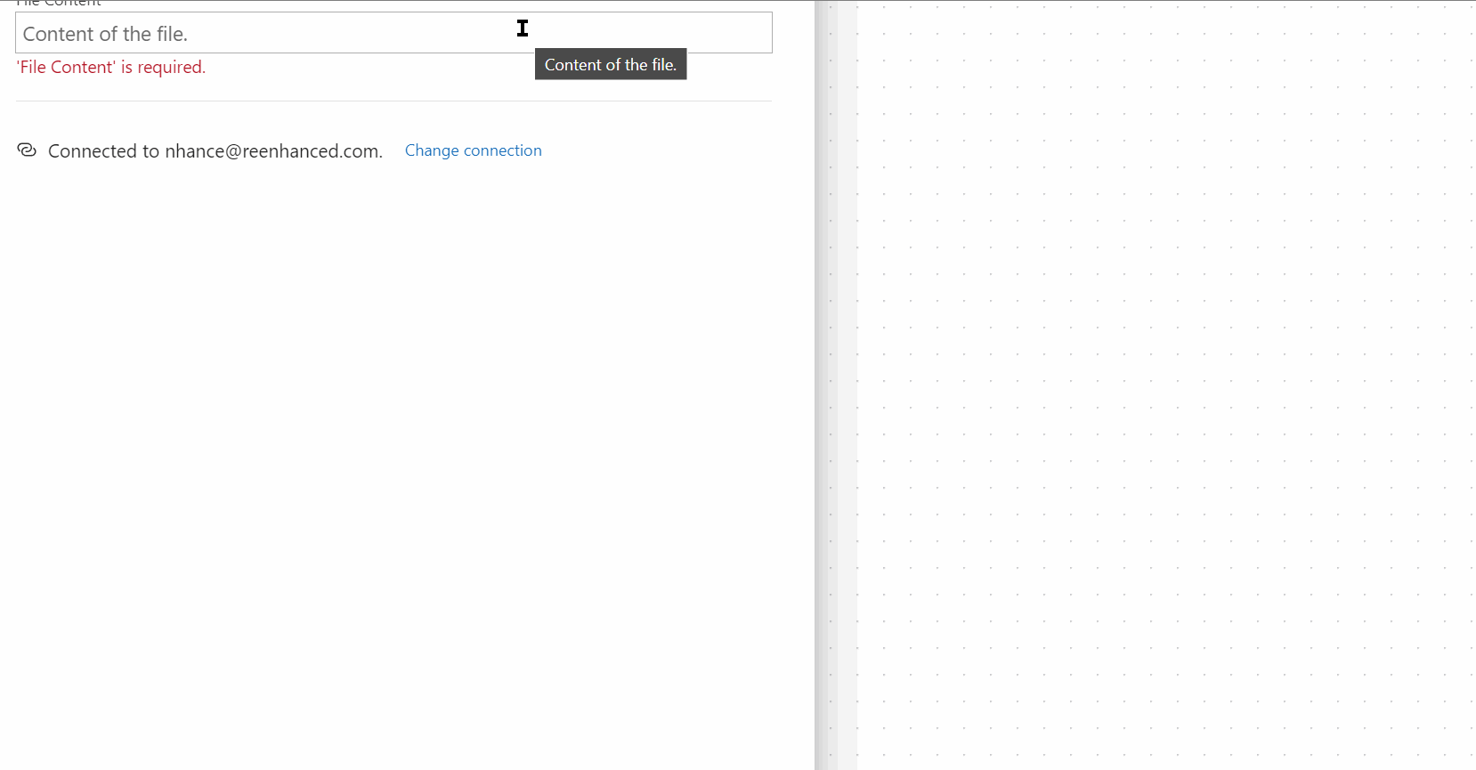 Configuration for Create File